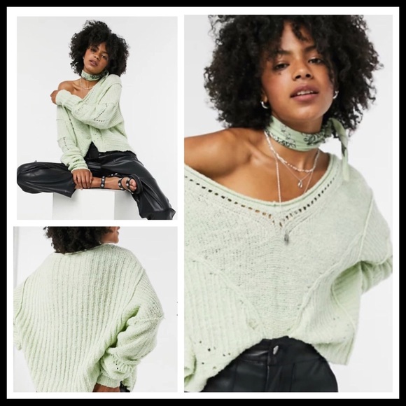 FREE PEOPLE PULLOVER LUXE KNIT SWEATER A2C - Picture 5 of 16